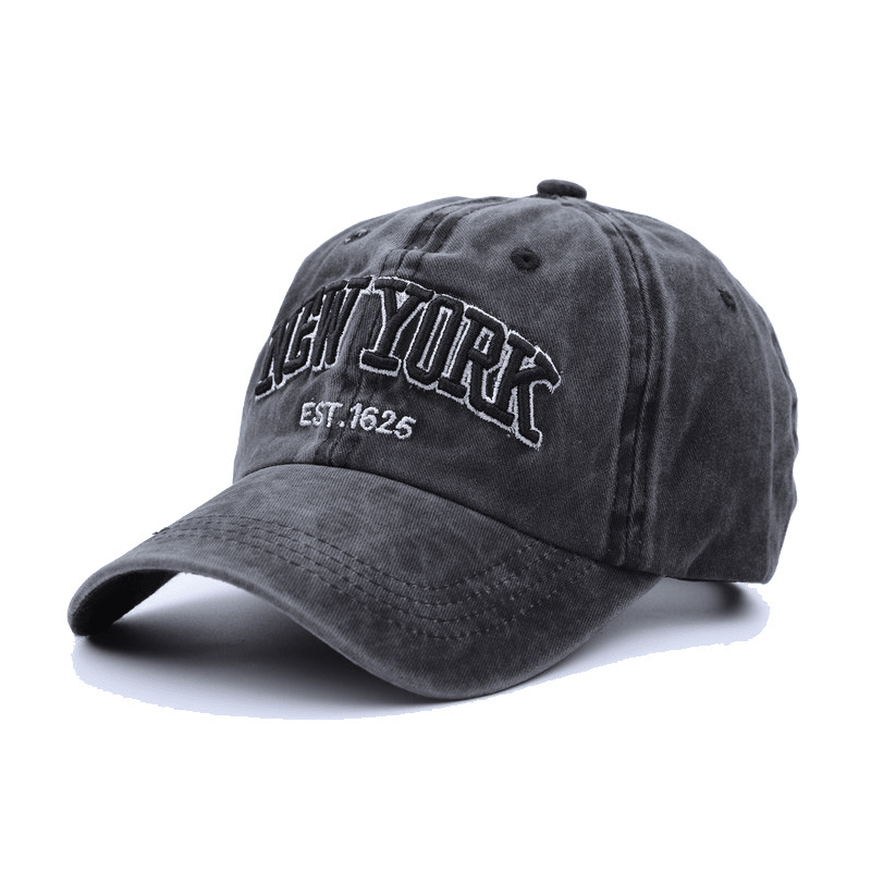 Washed Cloth Baseball Cap Embroidery Letter Retro Hat - MRSLM