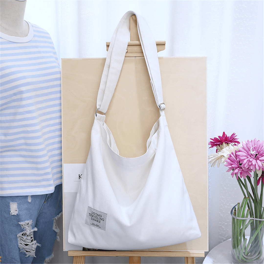 12L Women Large Canvas Handbag Shoulder Bag Tote Ladies Girl School Travel Bag - MRSLM