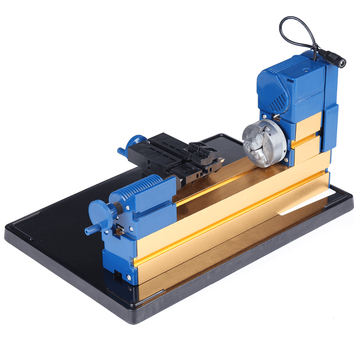 12V DC 2A 24W Multi-Purpose Mini Wood Lathe Aluminum Lathe Machine - MRSLM