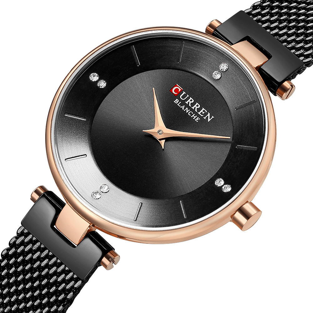 CURREN 9031 Ultra Thin Dial Case Elegant Design Women Watch Full Steel Quartz Watch - MRSLM