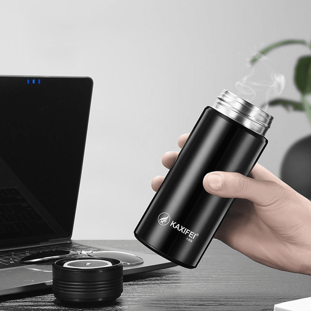 K916 300ML Smart Stainless Steel Insulation Vacuum Bottle LED Touch Screen Temperature Display Vacuum Cup IPX7 Waterproof Thermal Bottle - MRSLM