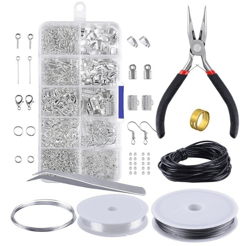 DIY Jewelry Making Starter Tools Kit Bracelet Necklace Findings Jump Ring Supplies - MRSLM