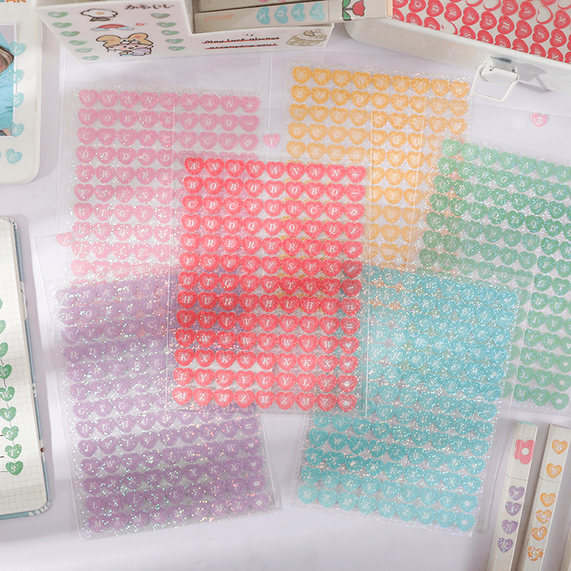 Love Symbol Sticker Student Handbook Diary Material Sticker Cute Girl - MRSLM