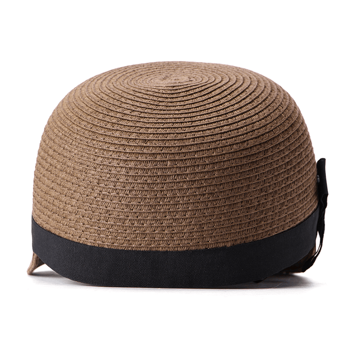 Woman Straw Hat Visor Riding Breathable UV Protection Cap - MRSLM