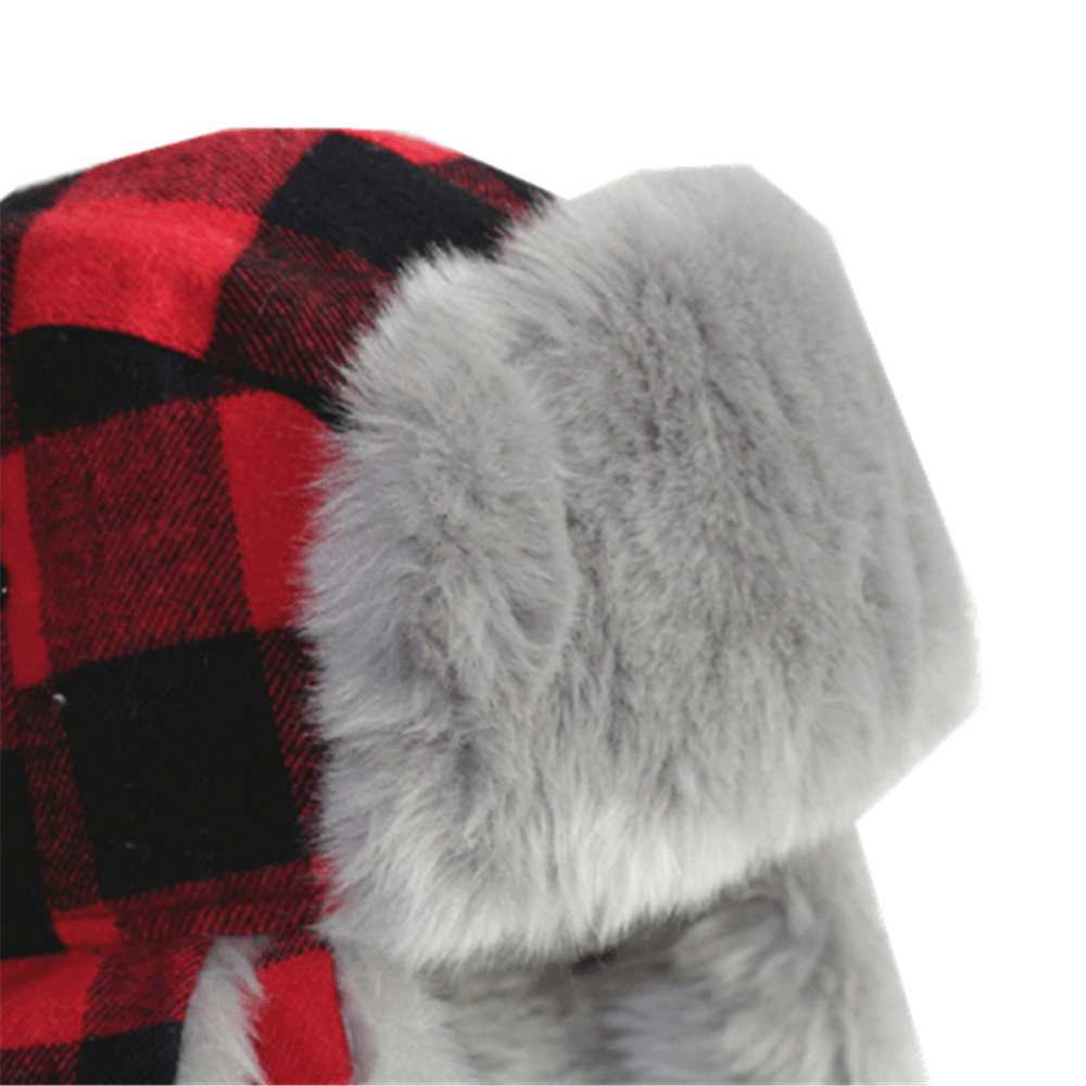 New Plaid Lei Feng Hat Men'S and Women'S Winter Hat - MRSLM