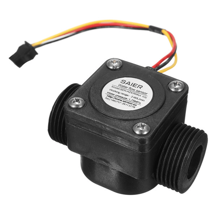 60L/Min Water Flow Meter Sensor DN20 G3/4 Inch DC 5V Fluid Flowmeter Counter Switch - MRSLM