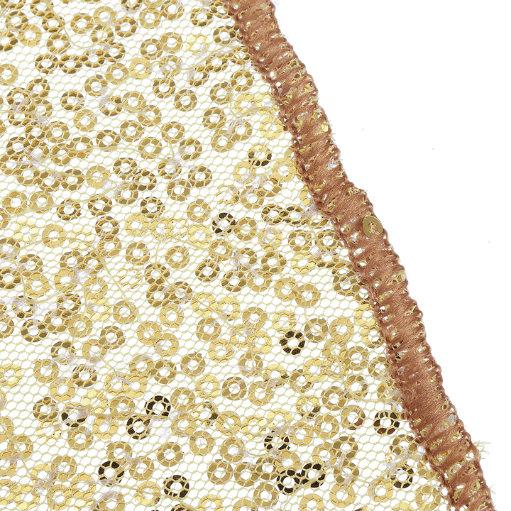 51''X20'' Gold Rose Sparkly Sequin Tablecloth Cover Banquet Wedding Party Decor - MRSLM