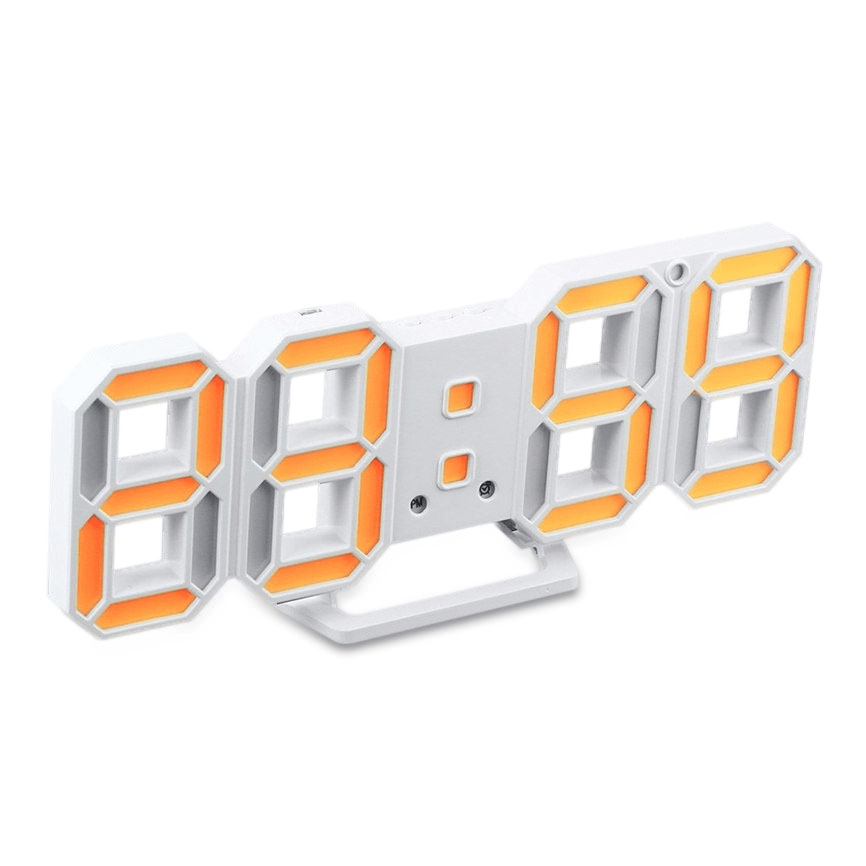 HC-28 Creative USB Charging 3D Digits Display Adjustable Brightness Alarm Clock - MRSLM