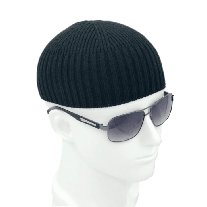 Short Cotton Knit Hat Men'S Winter Woolen Thread - MRSLM