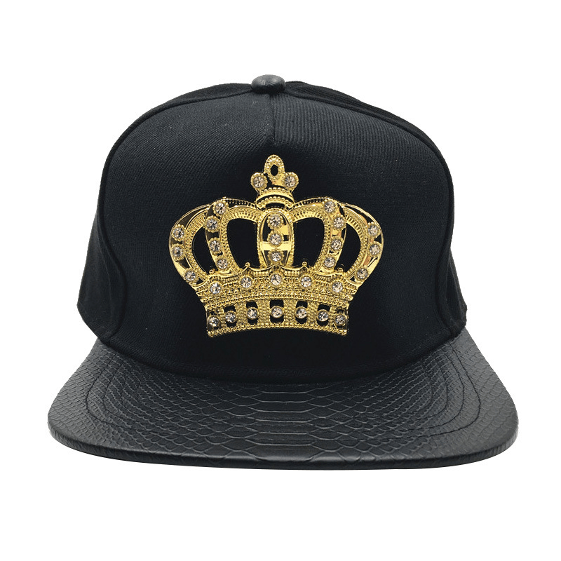 Fashion Creative Crown PU Leather Baseball Cap - MRSLM