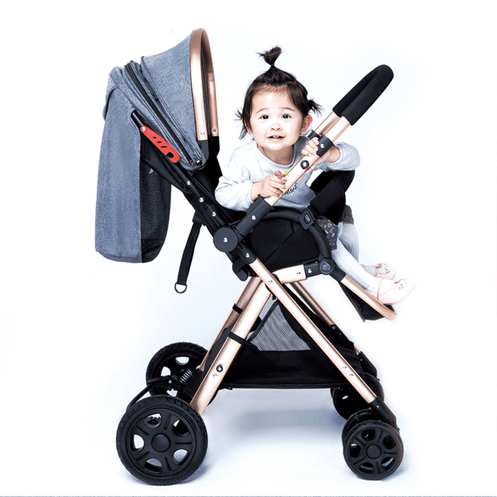 Folding Lightweight Baby Stroller Cart Sit Lie Two-Way Kids Stroller Car Travel Pushchair - MRSLM