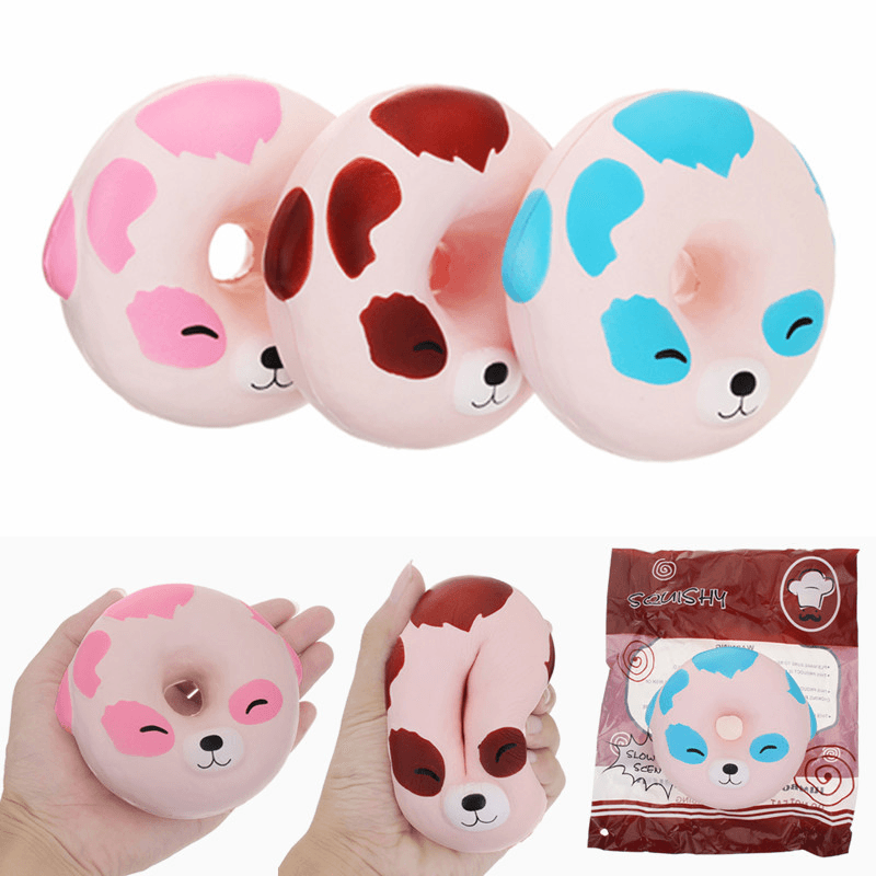 Yunxin Squishy Puppy Dog Donut 10Cm Scented Soft Slow Rising with Packaging Collection Gift Toy - MRSLM