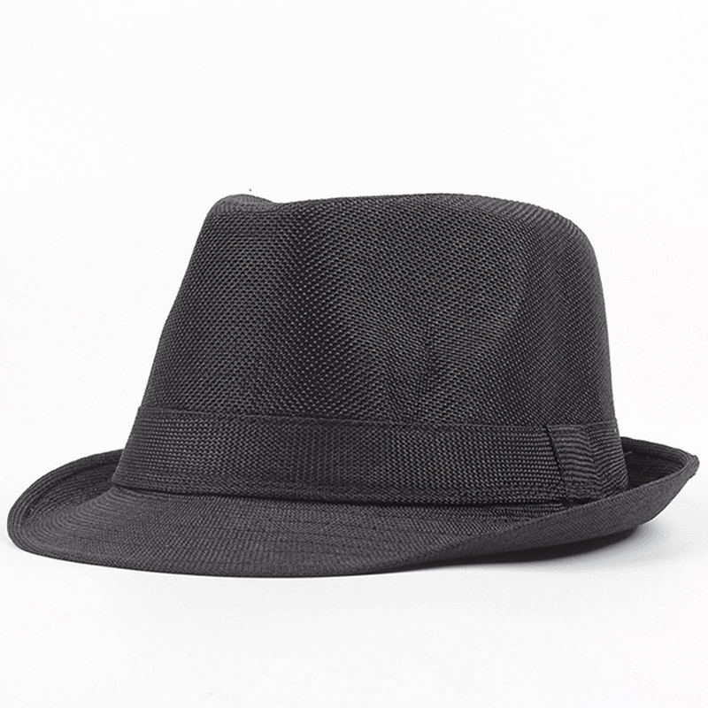 Men Unisex Linen Breathable Panama Fedora Jazz Dad Hats - MRSLM