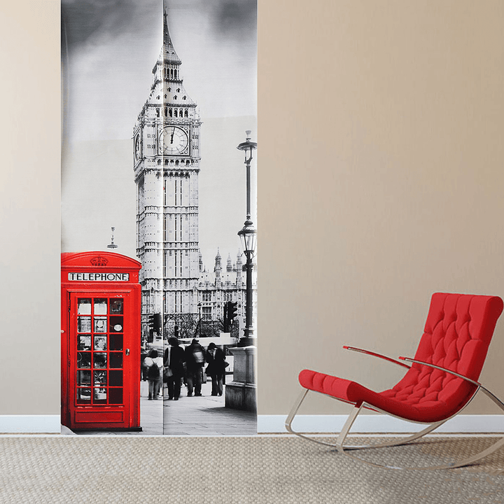 3D Art Door Wall Fridge Sticker Big Ben Decal Self Adhesive Mural Scenery Home Decor - MRSLM