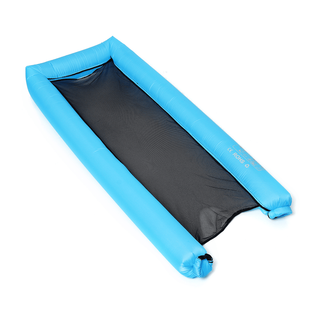 2X0.7M Inflatable Water Hammock Sofa Floating Bed Air Mattresses No Pump Needed Portable Floats Lounger Chair for Summer Swimming Pool Beach Travel - MRSLM