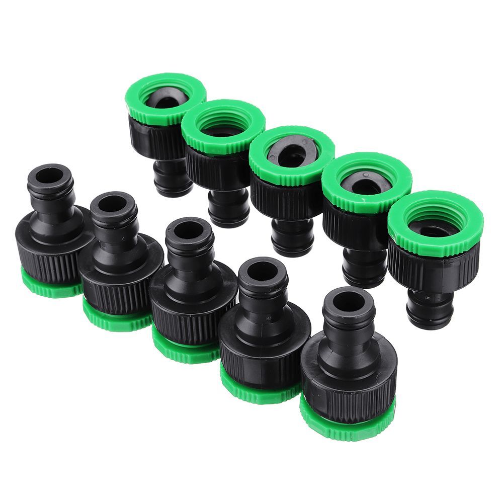 10Pcs 1/2 & 3/4 Inch Faucet Adapter Female Washing Machine Water Tap Hose Quick Connector Garden Irrigation Fitting - MRSLM