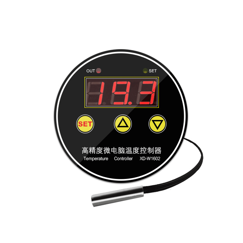 W1602 220V Digital Temperature Controller Intelligent Heating Cooling Sensor Temp Control Thermostat Switch for Hatching - MRSLM