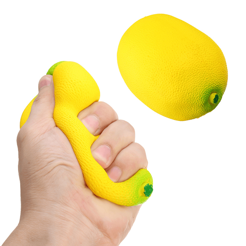 Squishy Yellow Lemon 12Cm Big Soft Slow Rising Fruit Collection Gift Decor Toy - MRSLM