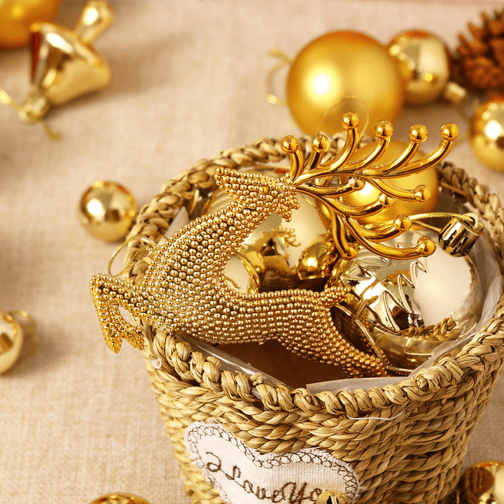 30 Pcs/Set Glitter Christmas Tree Ball Baubles Colorful for Xmas Party Home Garden Christmas Decoration Supplies - MRSLM