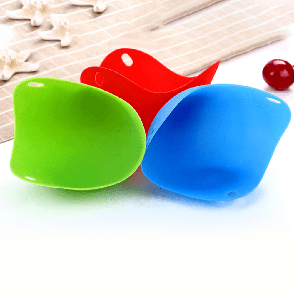 4Pcs Egg Poacher Silicone Pancake Egg Poach Pods Baking Cup Kitchen Cookware Bakeware Tool - MRSLM