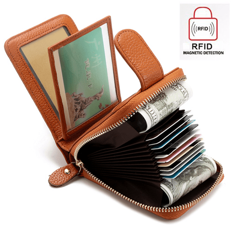 Trifold Genuine Leather Wallet Purse Casual Card Holder - MRSLM