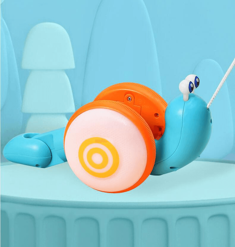 Snail Drag Toy Light Music Baby Pull Rope Cartoon Toy - MRSLM