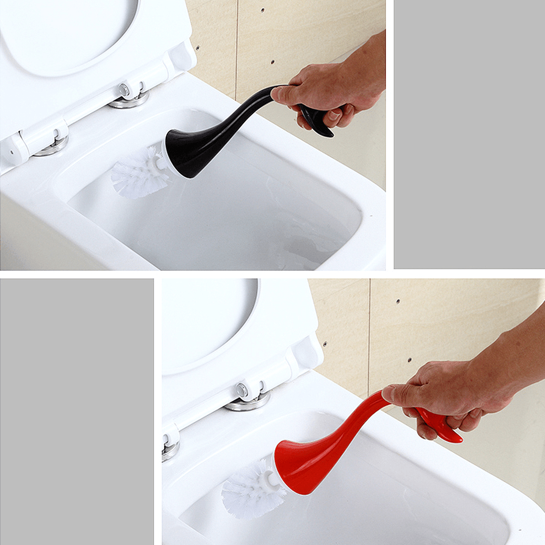 360° round Toilet Brush Swan Creative Bathroom Cleaning Exquisite Long Handle - MRSLM