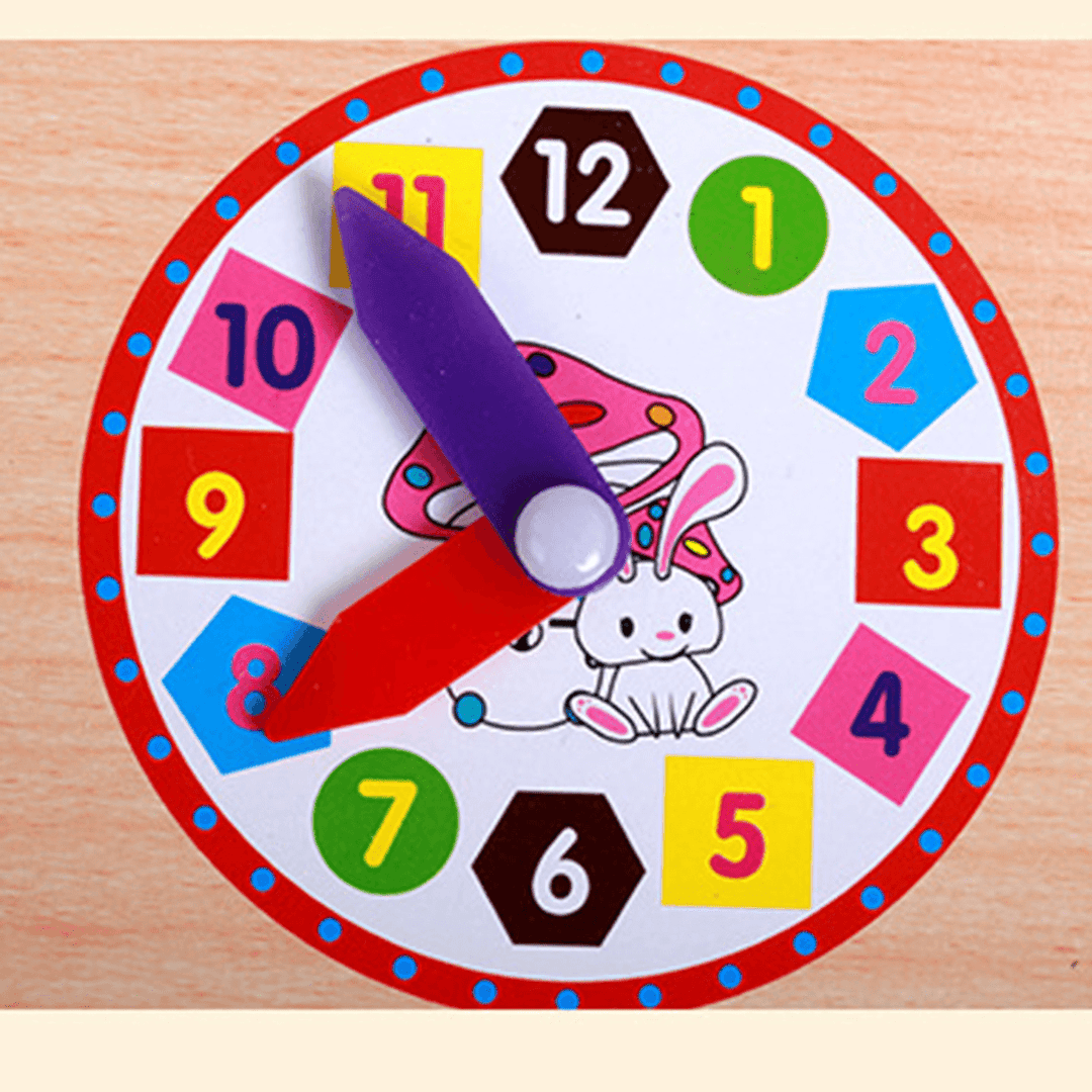 Wooden Clock Number Mathematics Toys Kids Early Learning Math Educational Toys Gift Blackboard Chalk Arithmetic Board - MRSLM