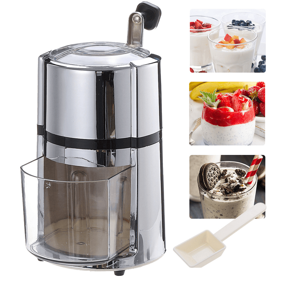 Household Manual Hand Ice Crusher Shaver Shredding Snow Cone Maker Machine Home Drinkware Device - MRSLM