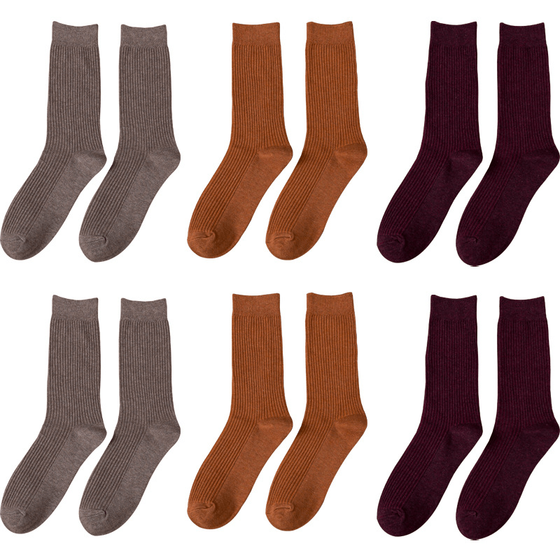 Spring and Autumn Black Pure Cotton High-Top Sports Socks - MRSLM