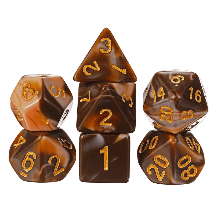 42PCS Metal Polyhedral Dices Set for Dungeons & Dragons Dice Desktop RPG Game - MRSLM