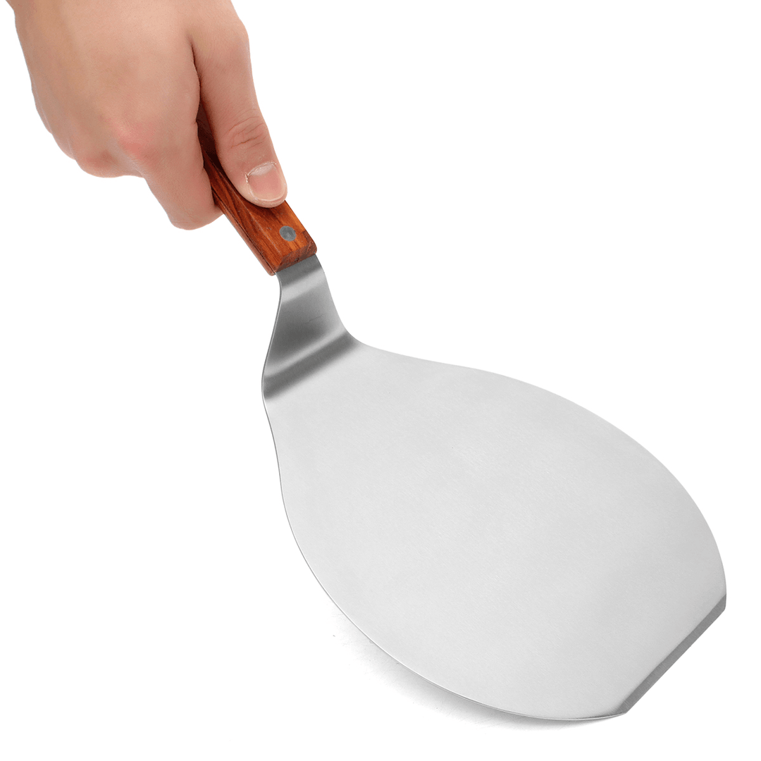 13 Inch Stainless Steel Pizza Plate Spatula Peel Shovel Cake Lifter Holder Baking Tool - MRSLM