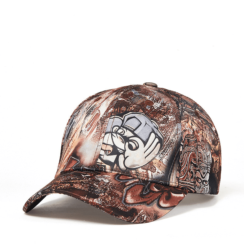 Men'S Outdoor Shading Street Personality Graffiti Hat - MRSLM