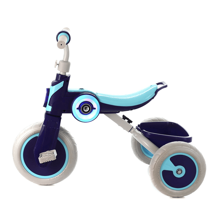 Kids Tricycle Portable Baby Stroller 3 Wheel Bicycle Children Bike with Music Speaker for 2-6 Years Old - MRSLM