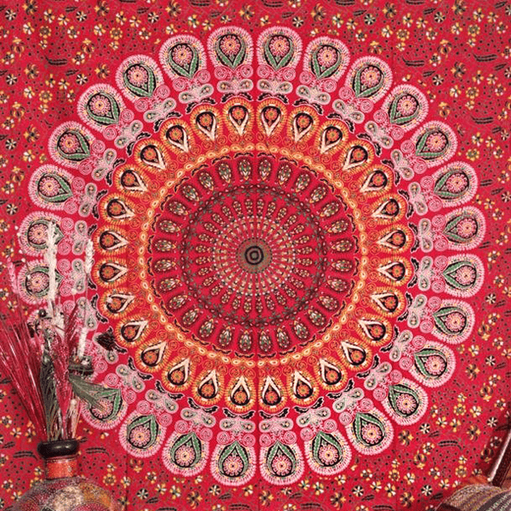 Honana WX-17 150X210Cm Bohemian Style Polyester Fiber Beach Shawl Mandala Rectangle Bed Sheet Tapestry - MRSLM