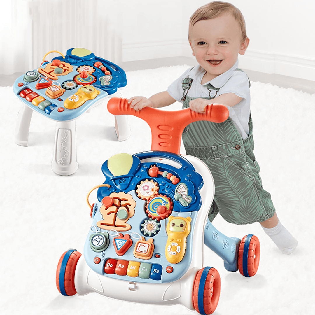 2-In-1 Baby Sit-To-Stand Activity Toy for Toddler Kids Walking Learning Safe Walkers - MRSLM