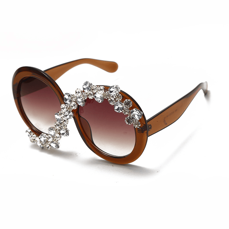 Exaggerated round Sunglasses with Diamonds - MRSLM