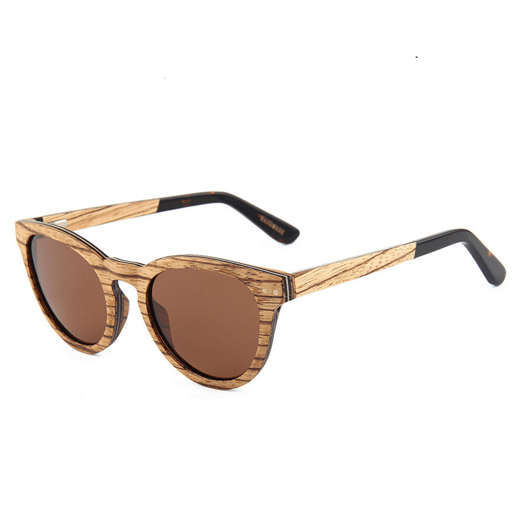 Skateboard Wood Spring Hinge Wooden Polarized Sunglasses - MRSLM