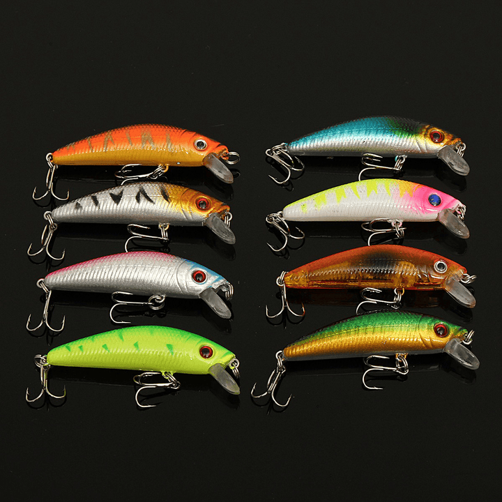 ZANLURE Lot 56 Mixed Minnow Fishing Lures Bass Baits Crankbaits Sharp Hooks Tackle Set - MRSLM