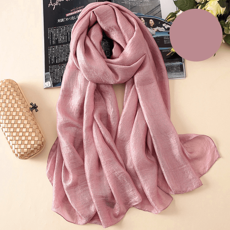 Silk Scarf Women'S All-Match Western Style Thin Scarf Gauze Collocation Suit Coat - MRSLM