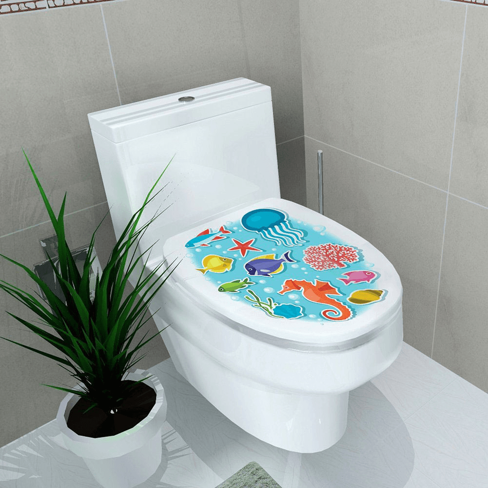 Creative 3D Toilet Seat Wall Sticker Art Wallpaper Removable Bathroom Decals Home Decor - MRSLM