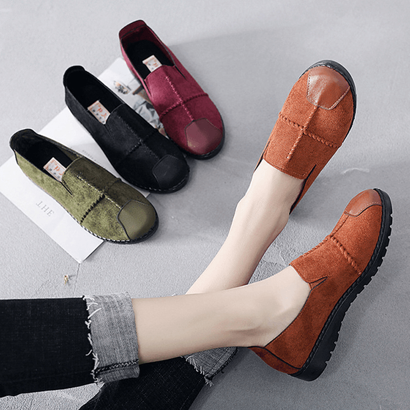 Women Casual Suede Soft Sole Loafers - MRSLM