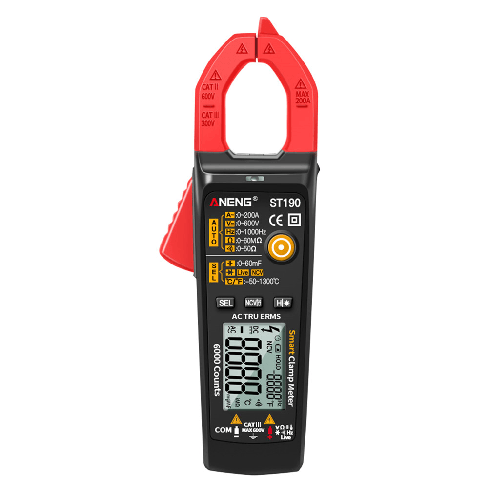 ANENG ST190 Clamp Meter 6000 Counts True RMS Digital Professional Multimeter AC Current Clamp Tester Meters Voltmeter Auto Range - MRSLM