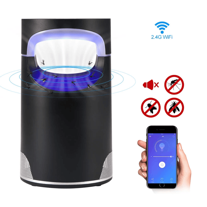 Intelligent Wifi Photocatalyst Mosquito Killer Lamp Voice Control USB Charging Insect Repellent Mosquito Killer LED Light Trap for Indoor Bedroom Office - MRSLM