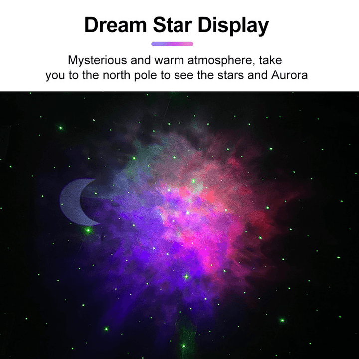 Starry Sky Projector Bluetooth Music Speaker LED Night Light Projector Galaxy Nebula Ocean Star Projector Moon Night Lamp - MRSLM