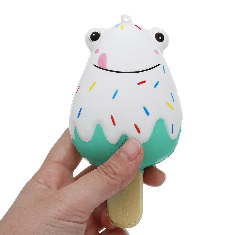 Sanqi Elan Frog Popsicle Ice-Lolly Squishy 12*6CM Licensed Slow Rising Soft Toy with Packaging - MRSLM