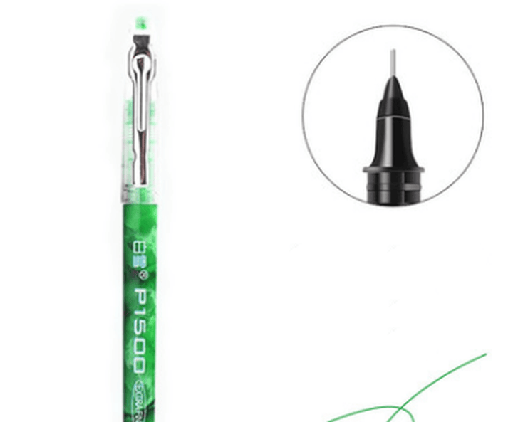 Baixue Quick-Drying Straight Liquid Roller Ball Pen Full Needle Tube P1500 Color Gel Pen 0.5Mm Carbon Signature Pen - MRSLM