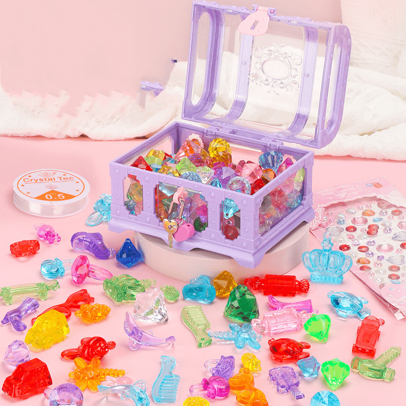 Acrylic Crystal Diamond Treasure Box Box Children'S Gem Toy Set - MRSLM