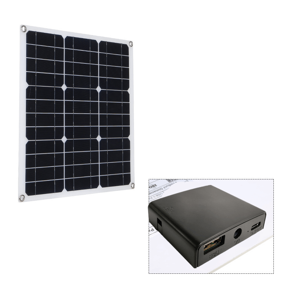 12V 50W PET Flexible Solar Panel Camping Solar Power Bank Battery Charge Systems Kit Complete 10/30/60/100A Controller 12V 24V - MRSLM