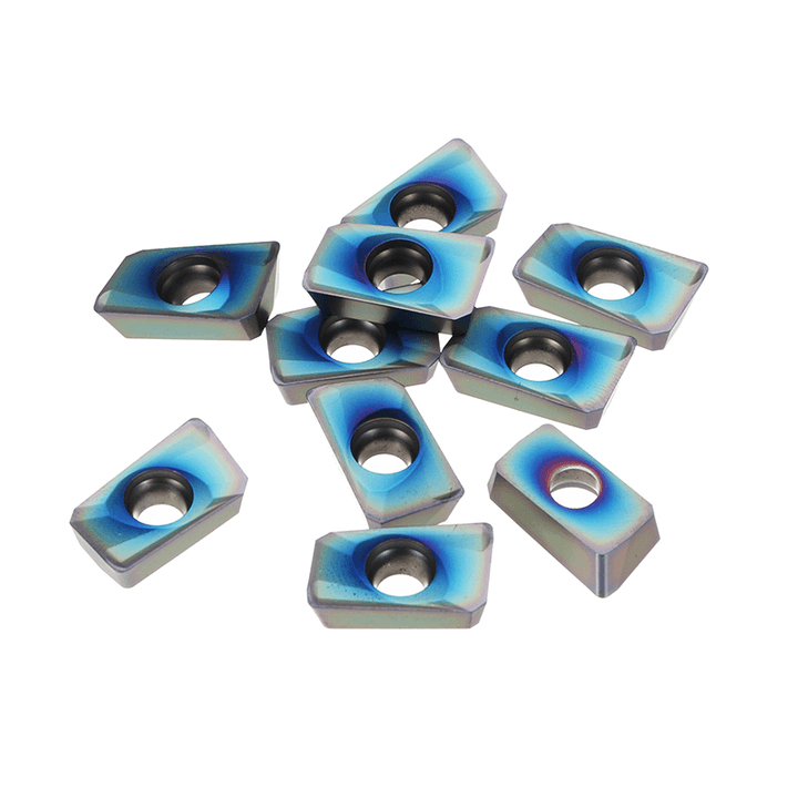 Drillpro 10Pcs Blue Nano HRC52 APMT1604PDER NB7010 25R0.8 Carbide Inserts for Mill Cutter CNC Tool - MRSLM